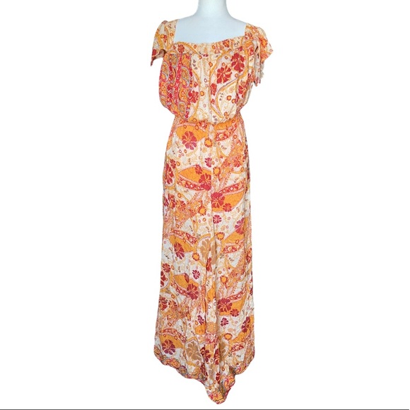 Free People Pants - Free People Carmen Floral Off Shoulder Jumpsuit